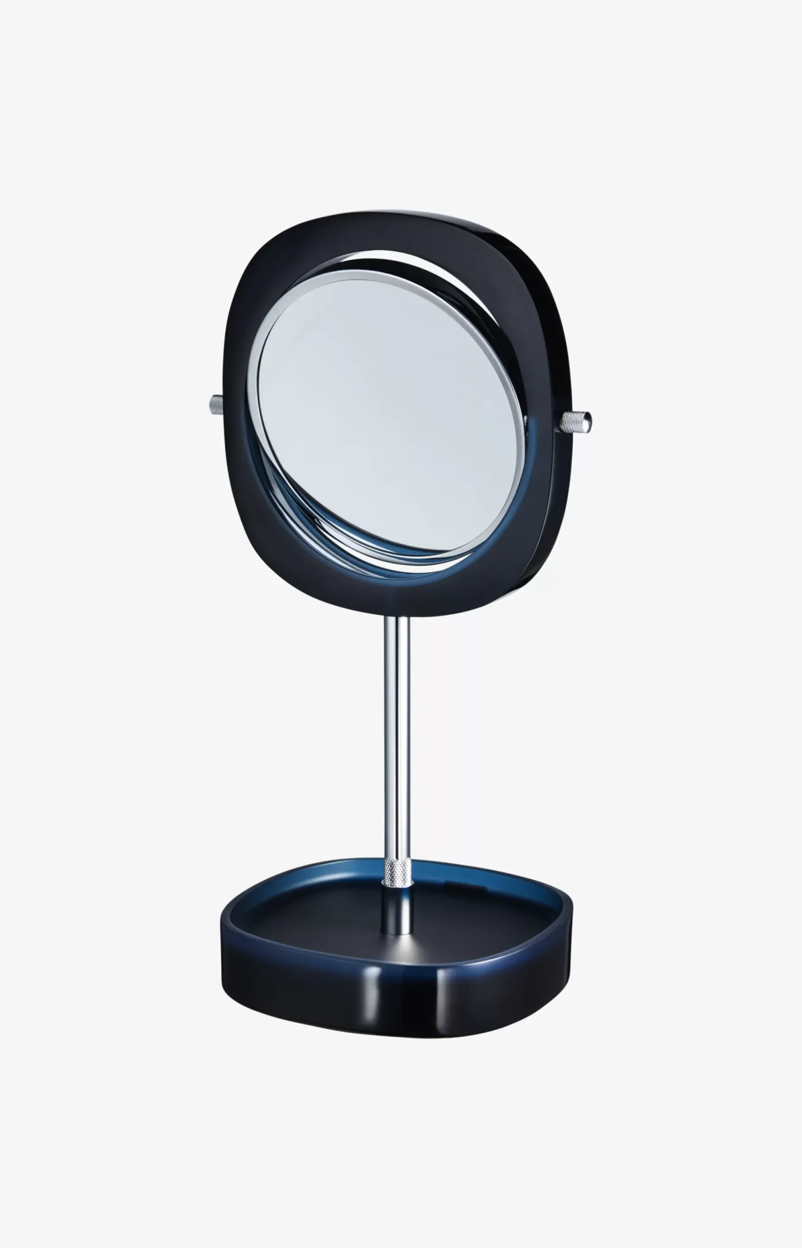Crystal Line cosmetic mirror in dark blue