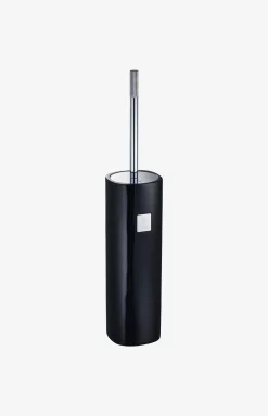 Crystal Line freestanding toilet brush set in dark grey