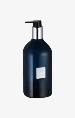 Crystal Line soap dispenser in dark blue