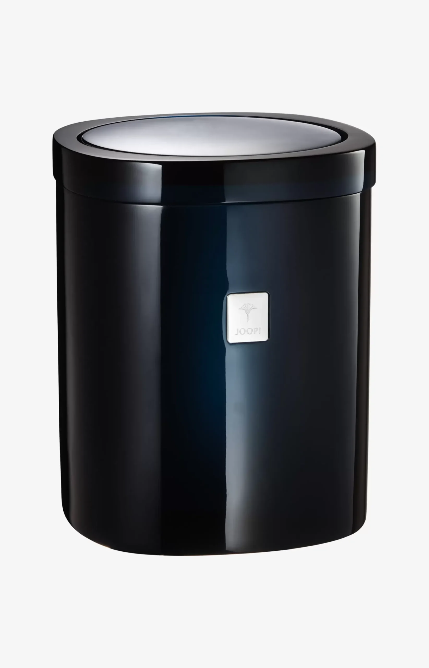 Crystal Line storage bin with swivel lid in dark blue