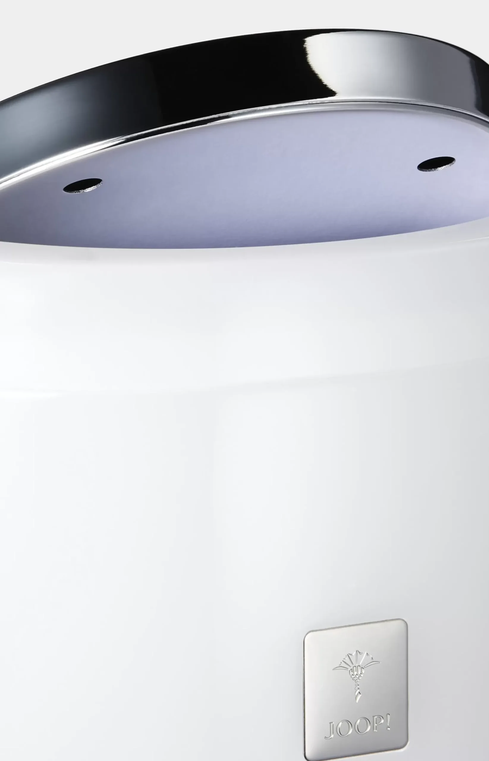 Crystal Line storage bin with swivel lid in white