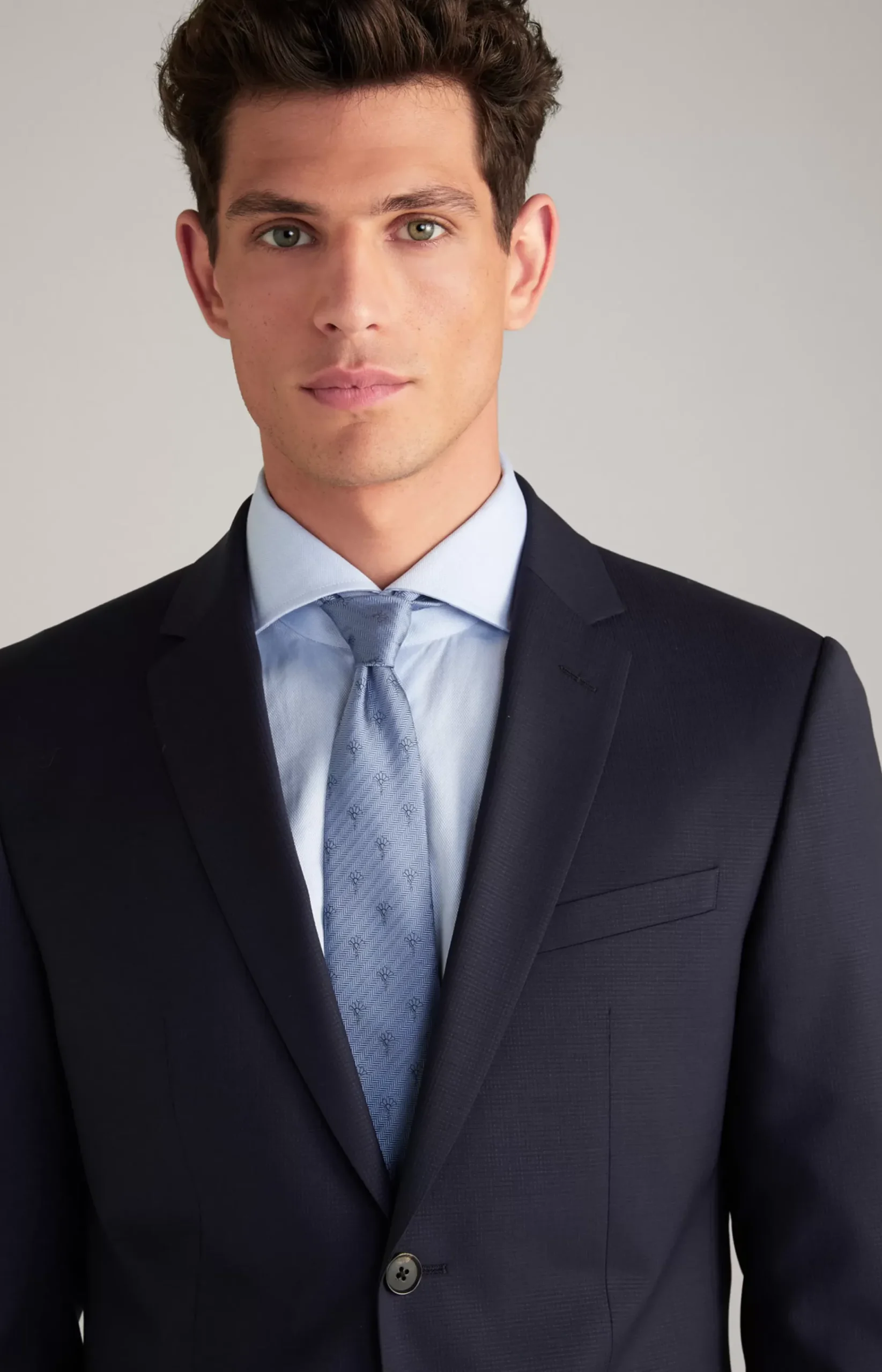 Damon Modular Jacket in Dark Blue Textured