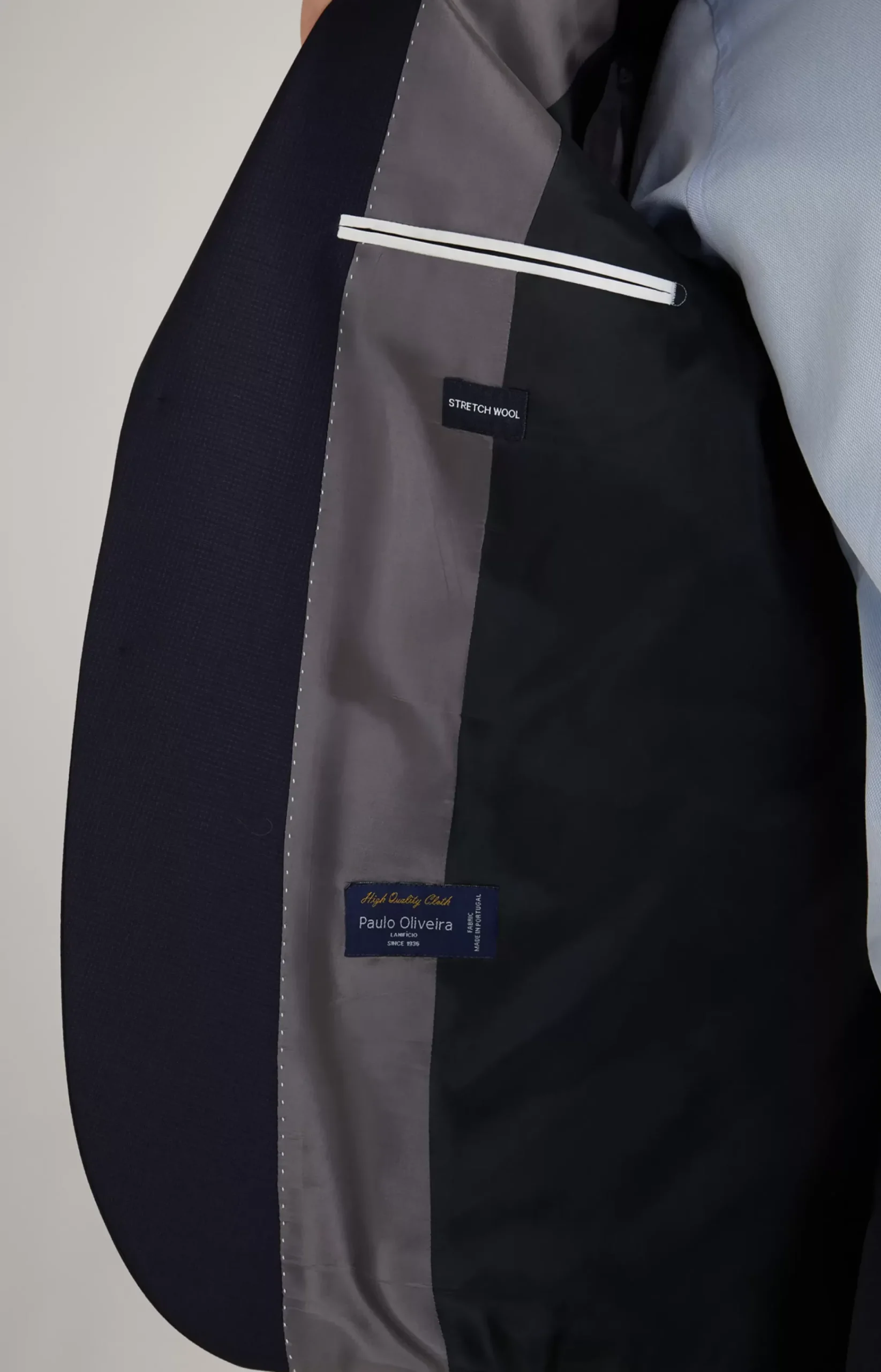 Damon Modular Jacket in Dark Blue Textured