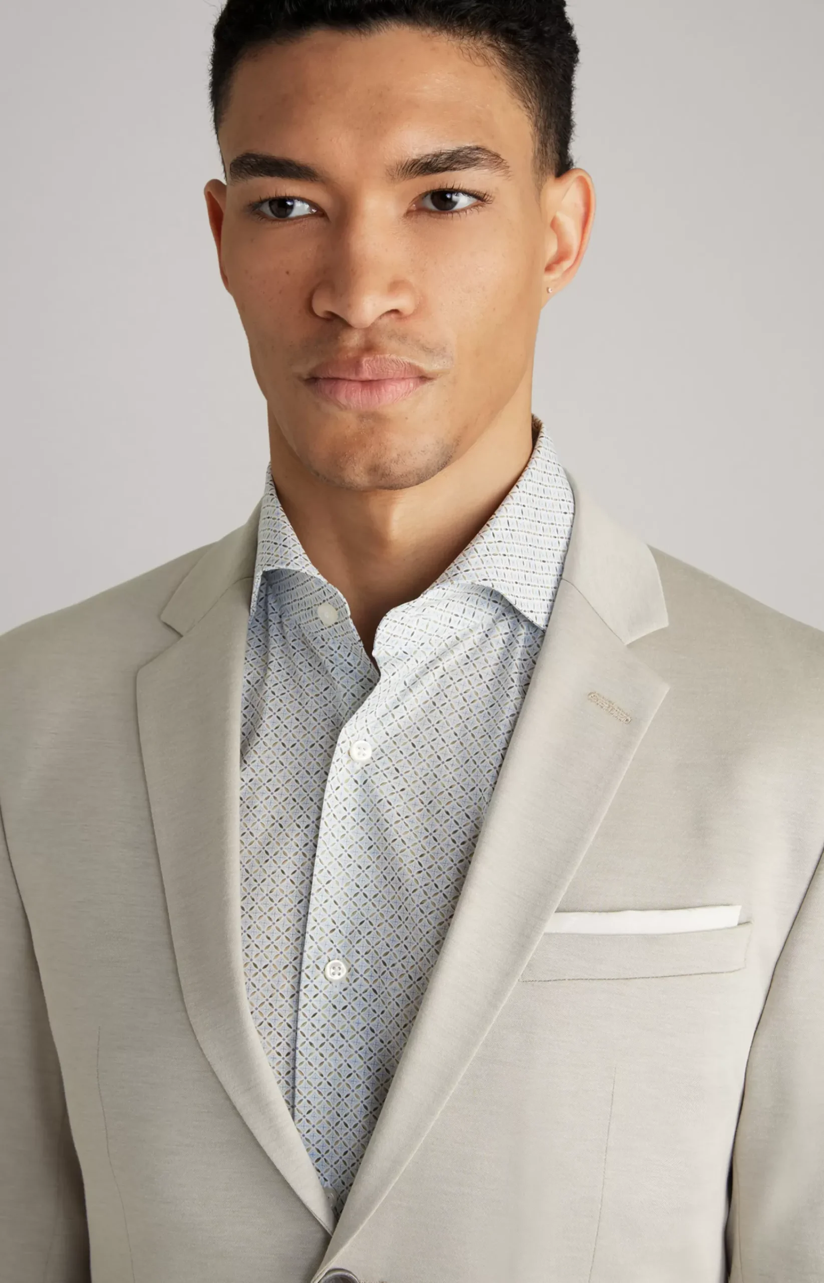 Damon Modular Jersey Jacket in Sand
