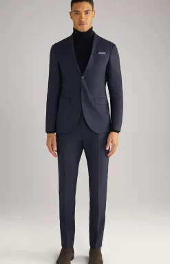 Damon-Gun Suit in Dark Blue Check