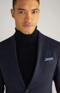 Damon-Gun Suit in Dark Blue Check