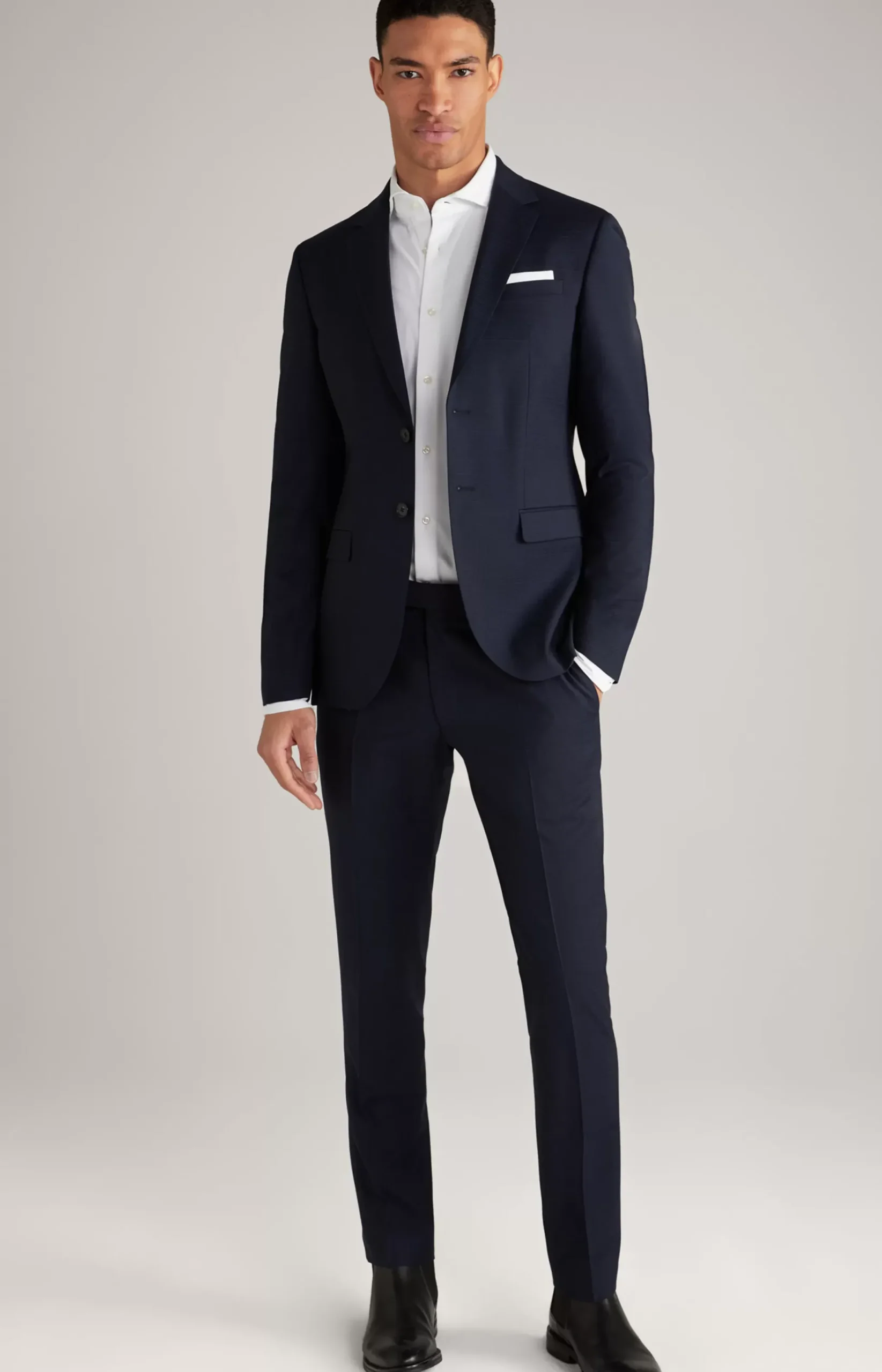 Damon-Gun Suit in Dark Blue mélange