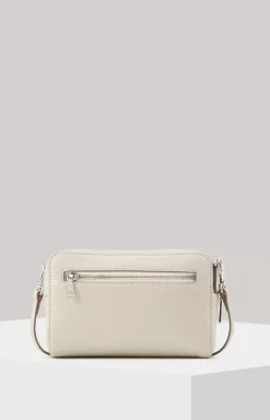 Estate Casta Leather Shoulder Bag in Light Grey