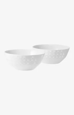 Faded Cornflower Bowl 13 cm - Set of 2 in White