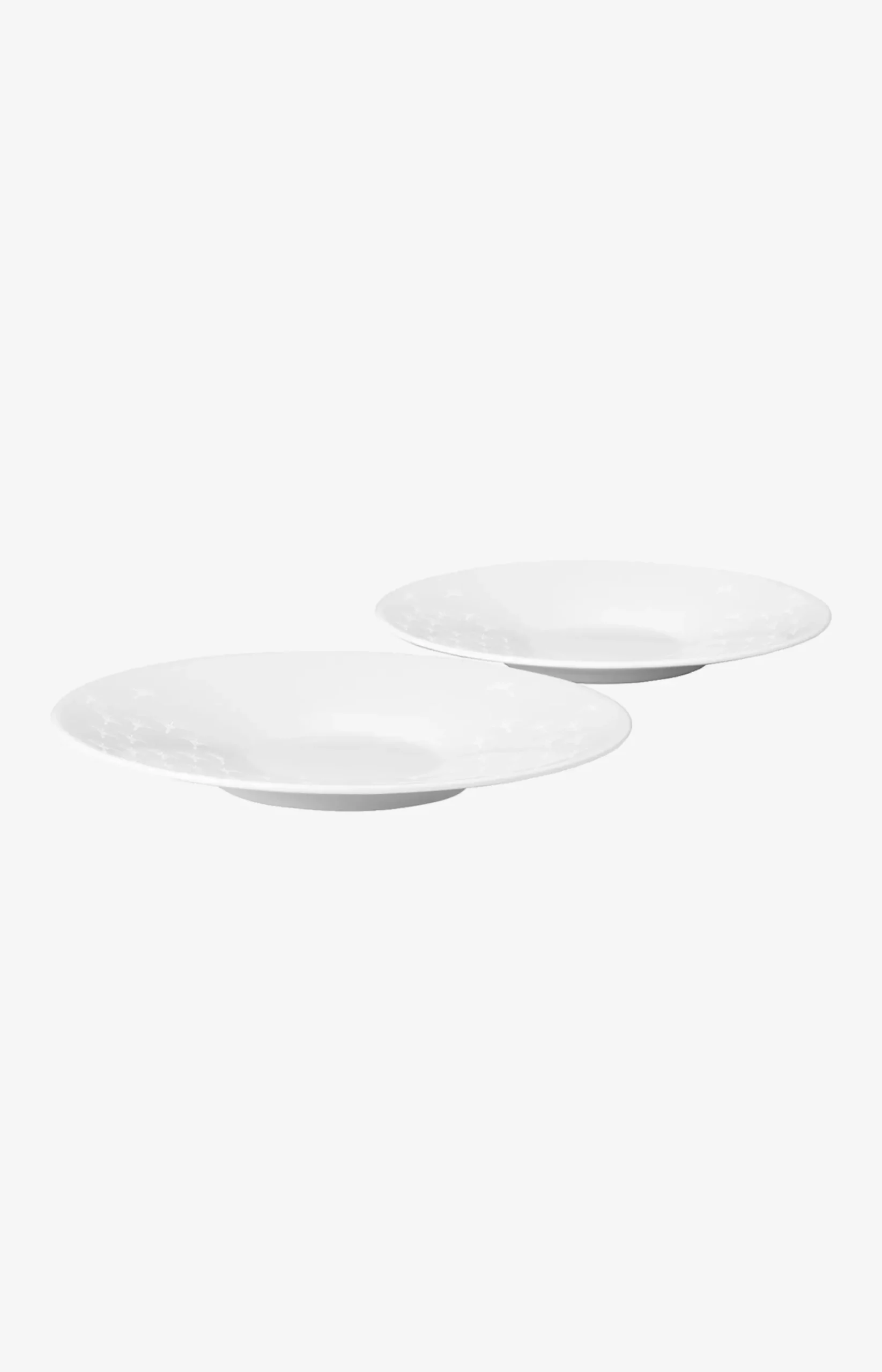 Faded Cornflower Saucer - Set of 2 in White