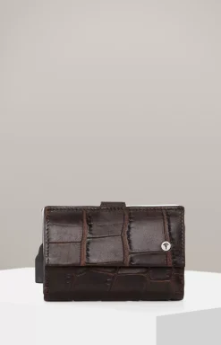 Fano C-Three E-Cage Wallet in Dark Brown