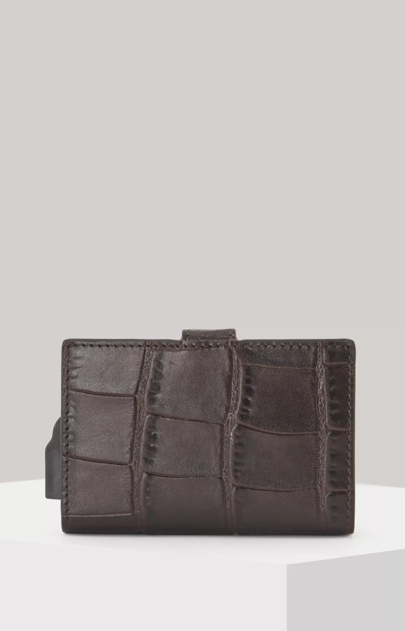 Fano C-Two E-Cage wallet in dark brown