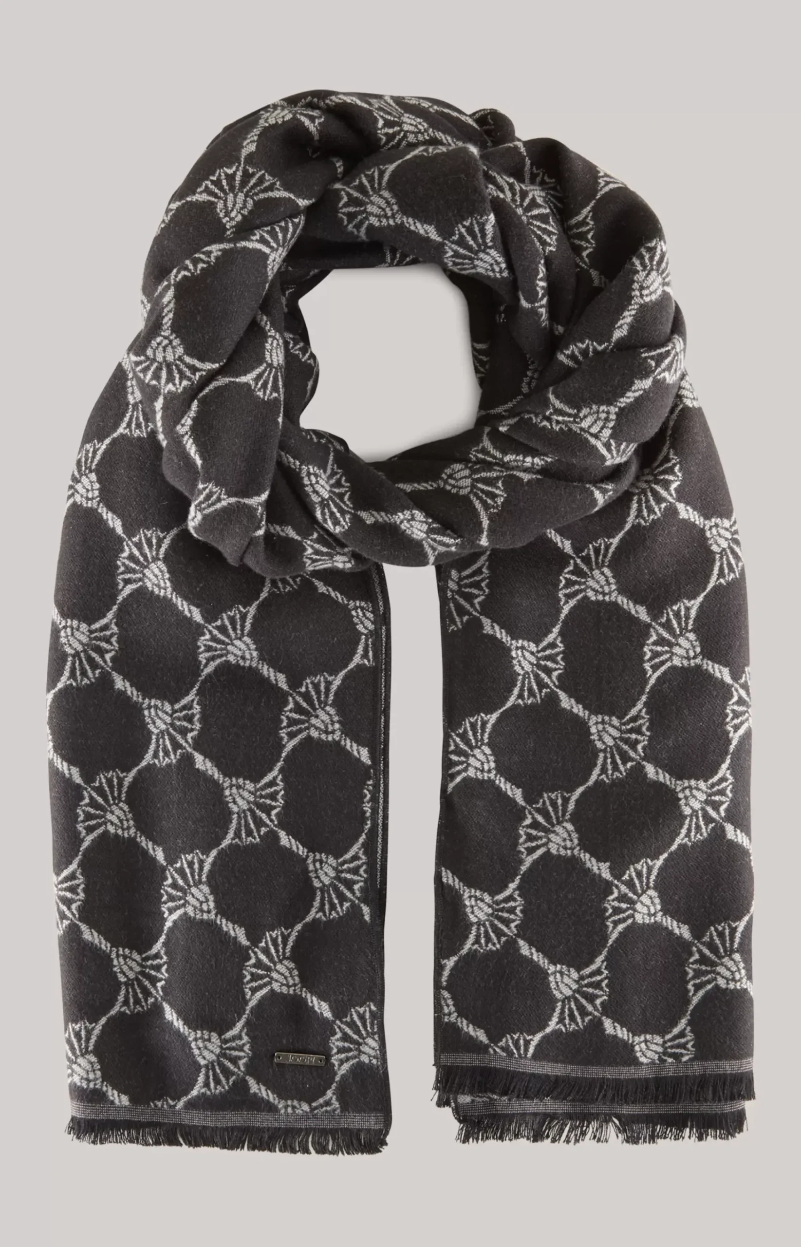 Felix Cornflower Scarf in Black