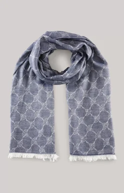 Ferdis Scarf in Navy/Silver grey
