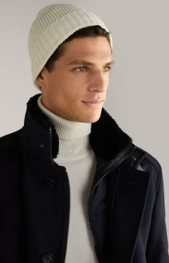 Francis Knitted Beanie in Off-white