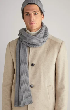 Francis Knitted Scarf in Grey