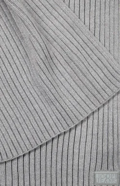 Francis Knitted Scarf in Grey