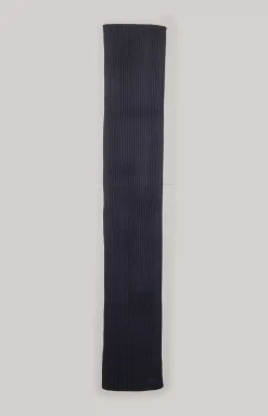 Francis Knitted Scarf in Dark Blue