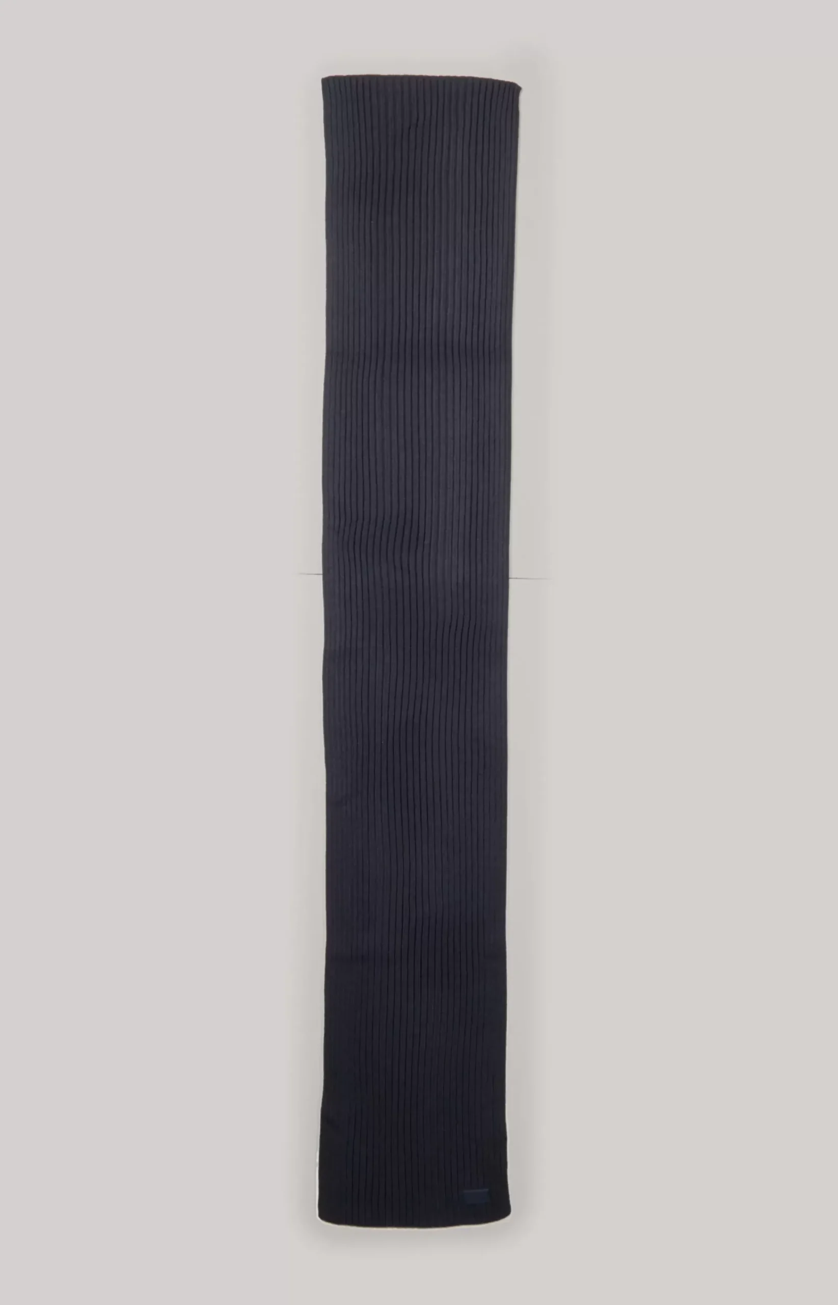 Francis Knitted Scarf in Dark Blue