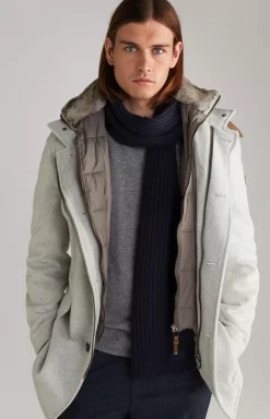 Francis Knitted Scarf in Dark Blue