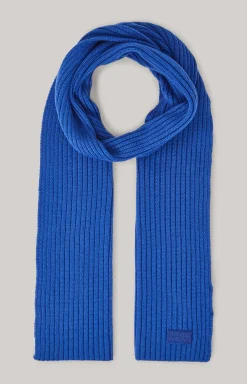 Francis Knitted Scarf in Blue