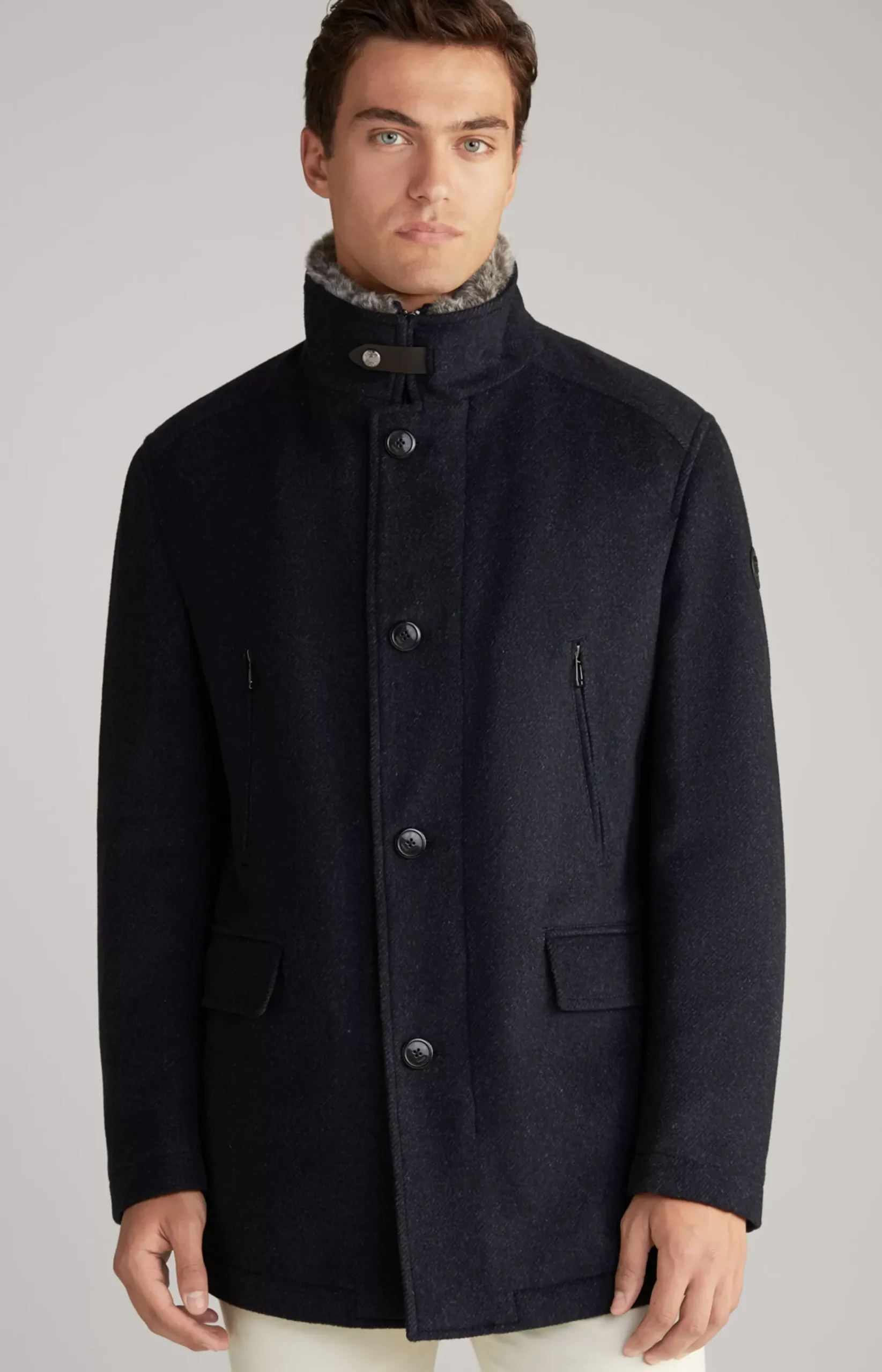 Gary Coat in Mottled Navy