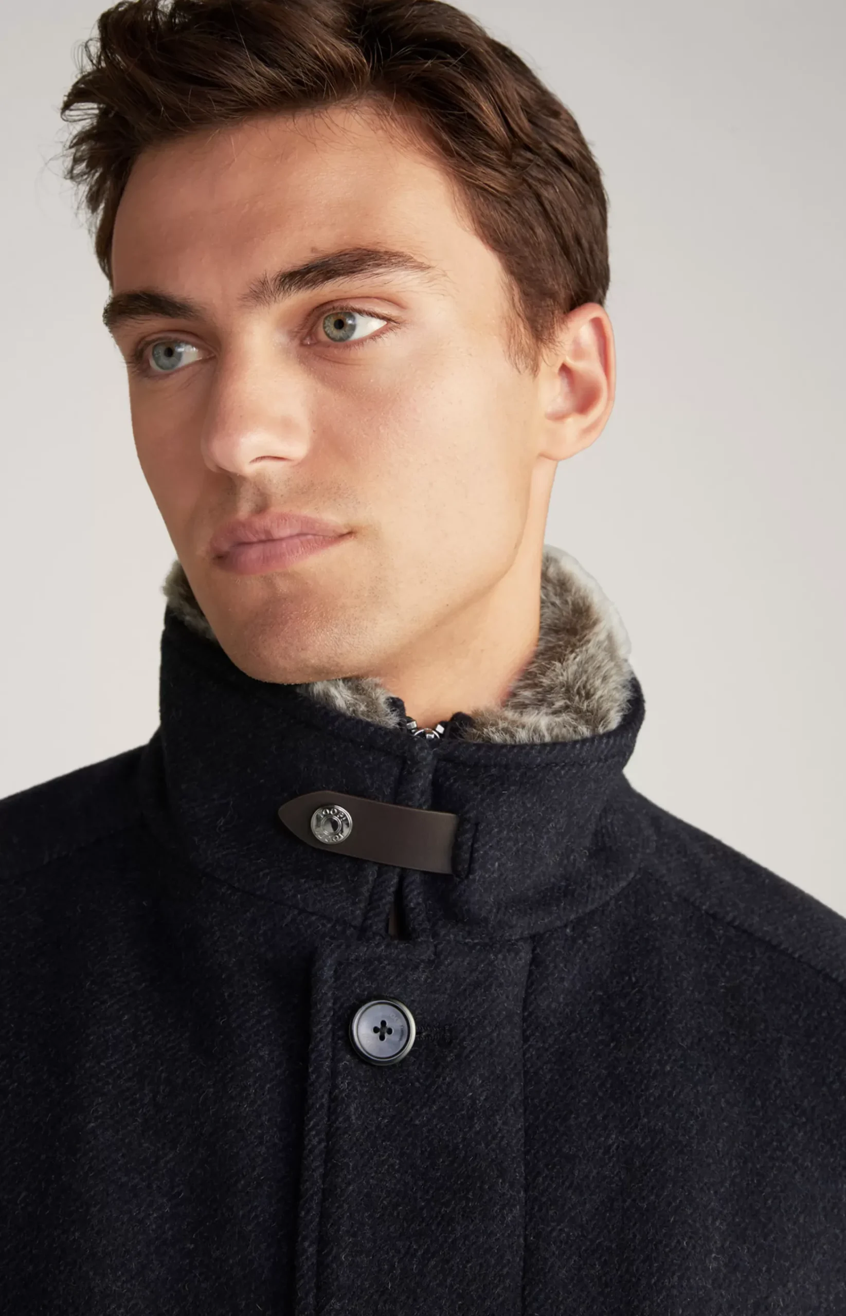 Gary Coat in Mottled Navy