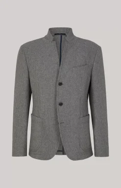 Hankez Jacket in Grey Striped mélange