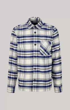 Harvi Flannel Shirt in Red/Beige Check