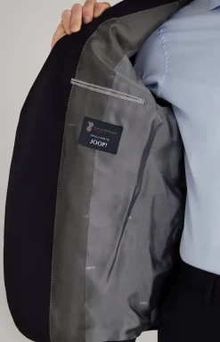 Haspar-Bloom Flannel Suit in Dark Blue
