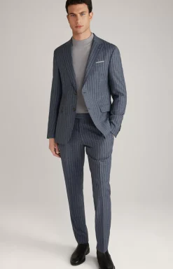Haspar-Bloom Suit in Blue Stripes