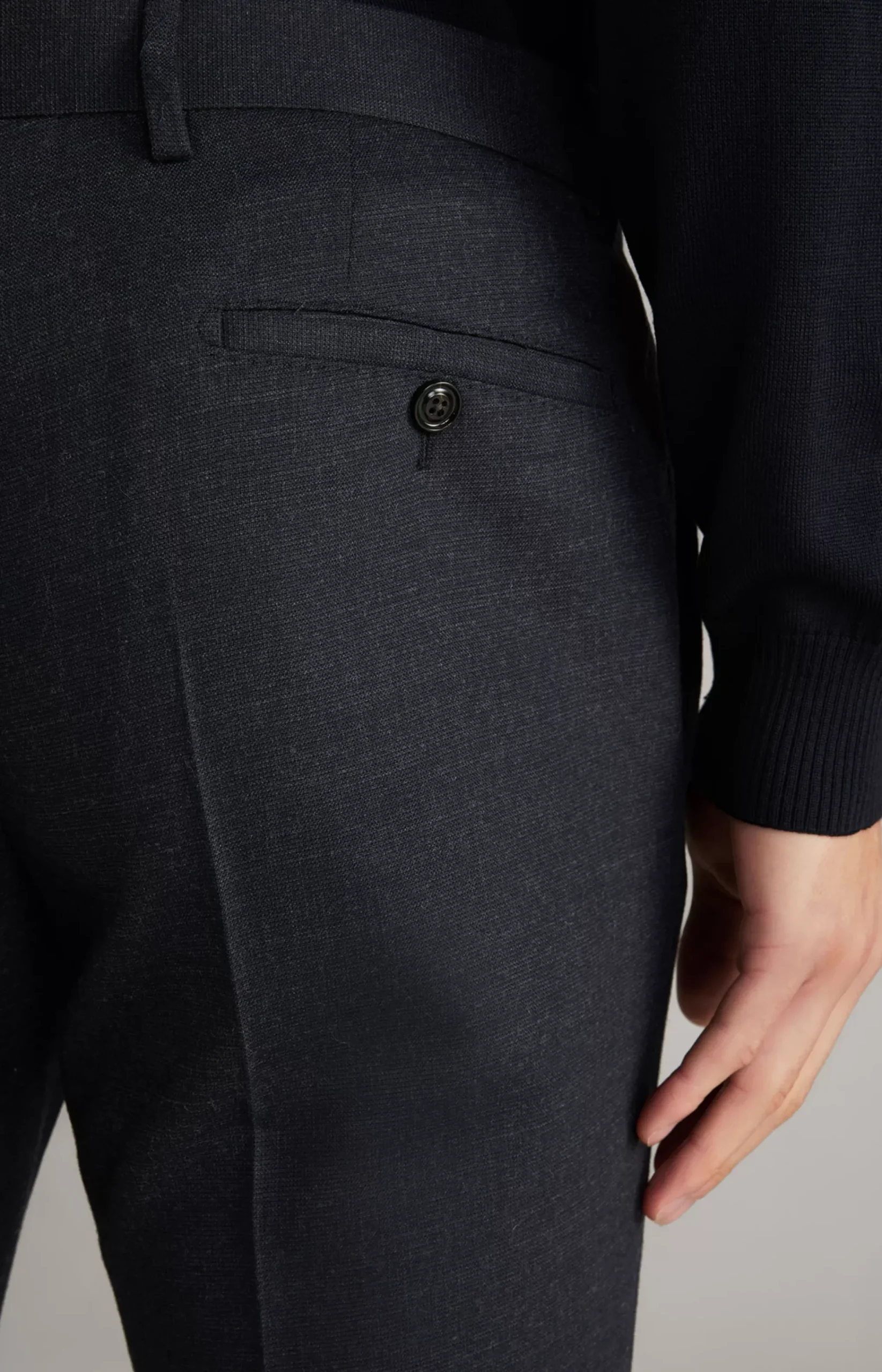 Haspar-Bloom Suit in Dark Blue mélange