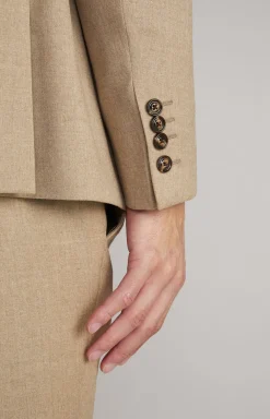 Haspar-Bloom Suit in Flecked Grey mélange