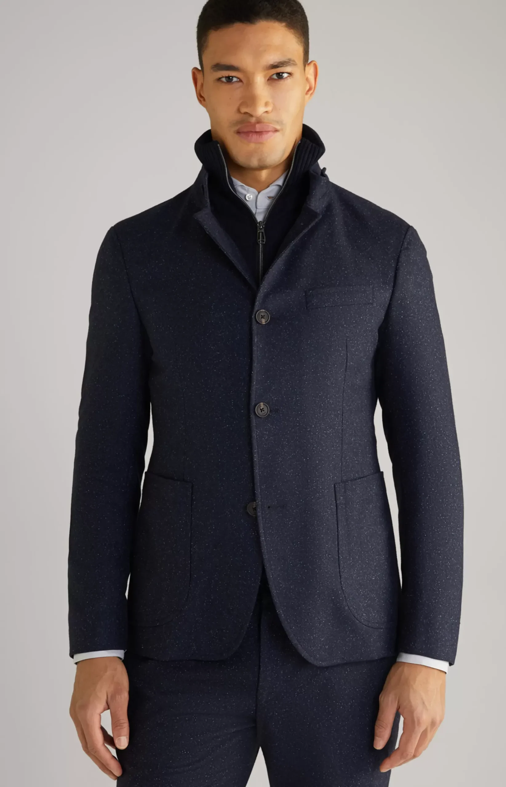 Hectar Jacket in Dark Blue Marl