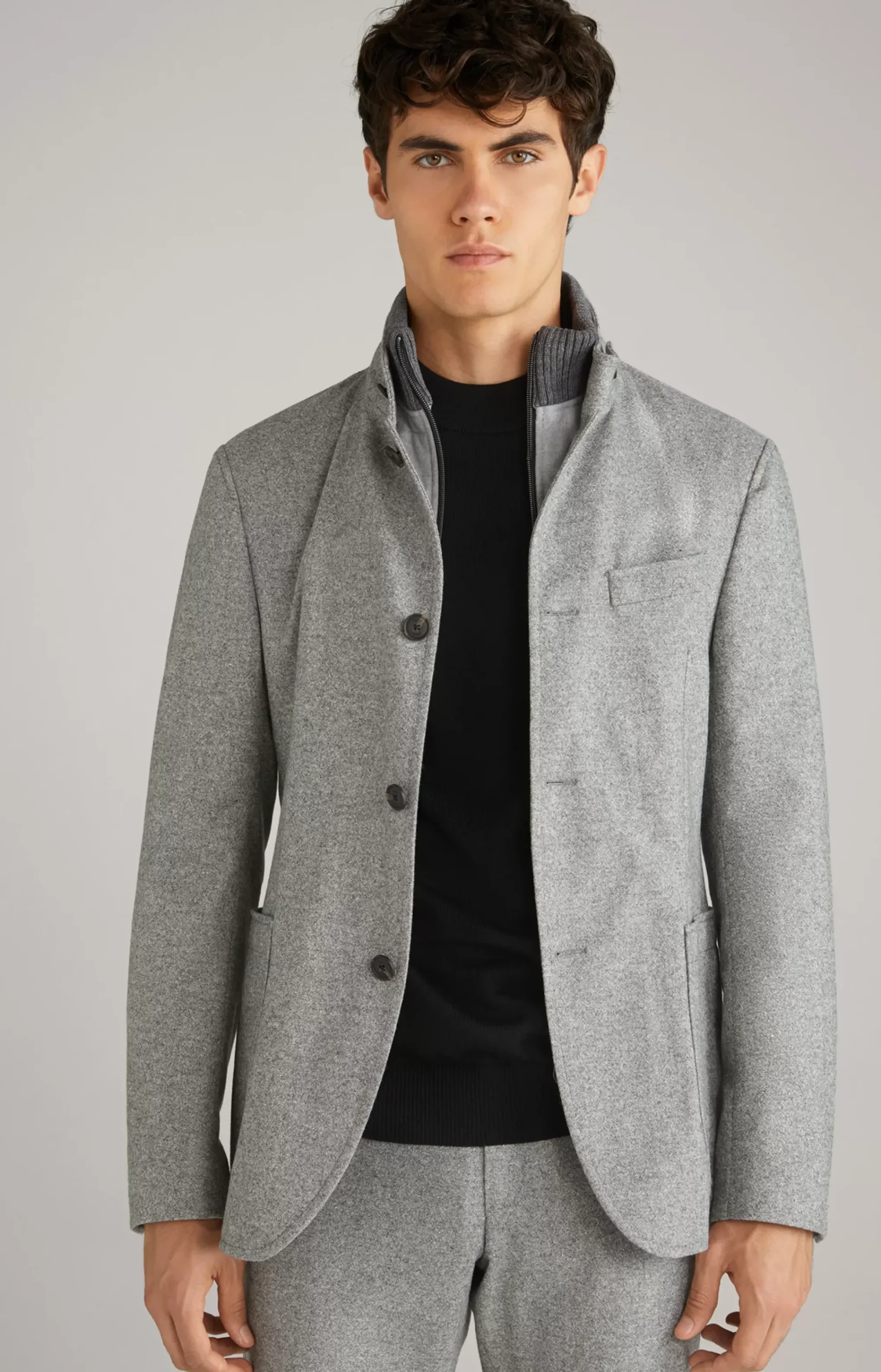 Hectar Jacket in Grey Marl