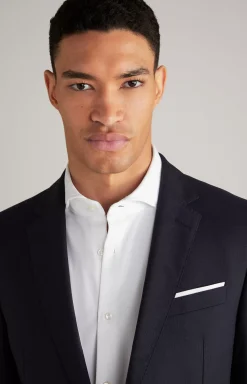 Herby Blayr Virgin Wool Suit in Dark Blue