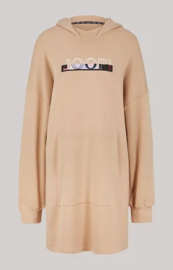 Hooded Loungewear Dress in Beige