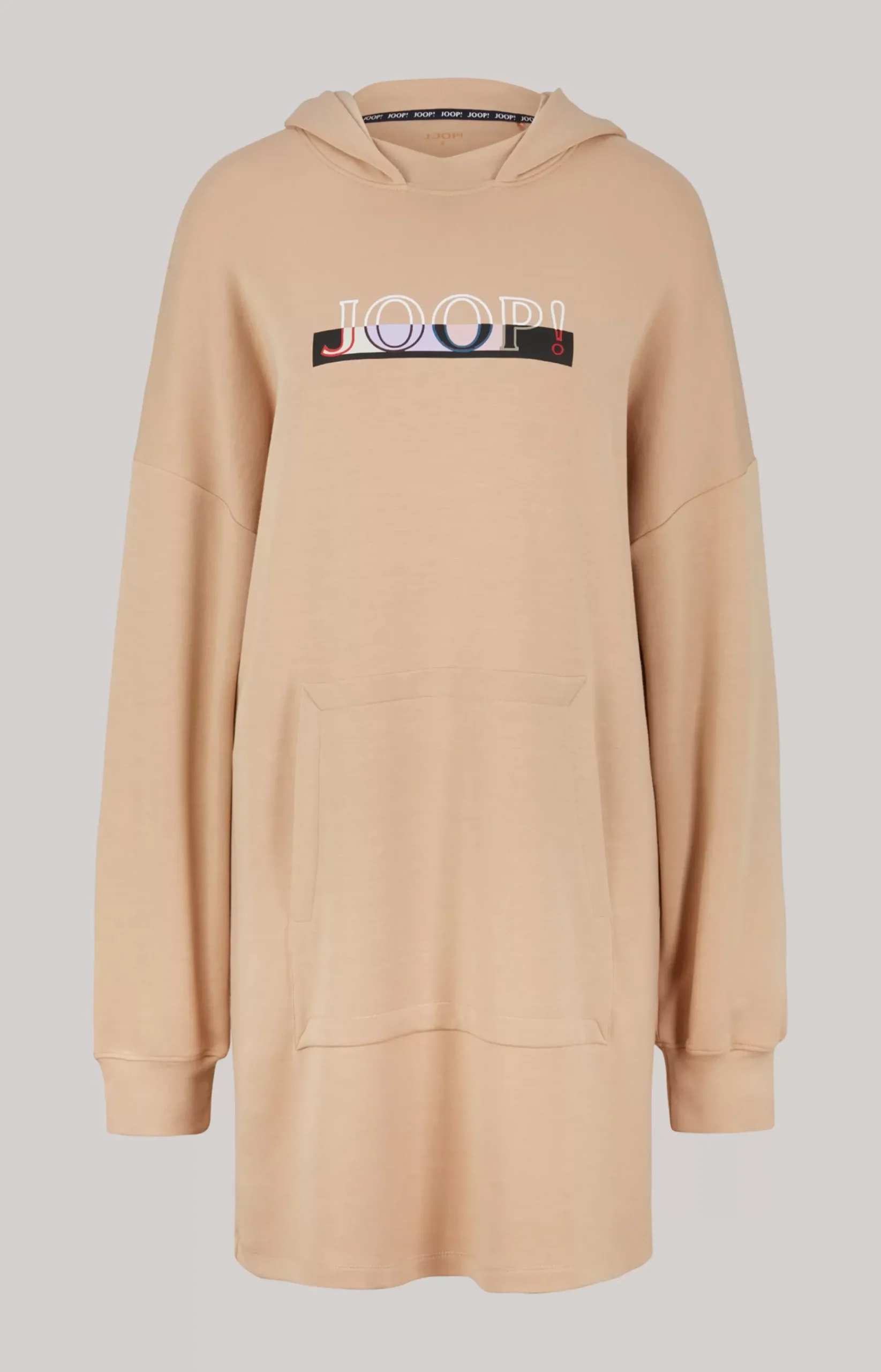 Hooded Loungewear Dress in Beige