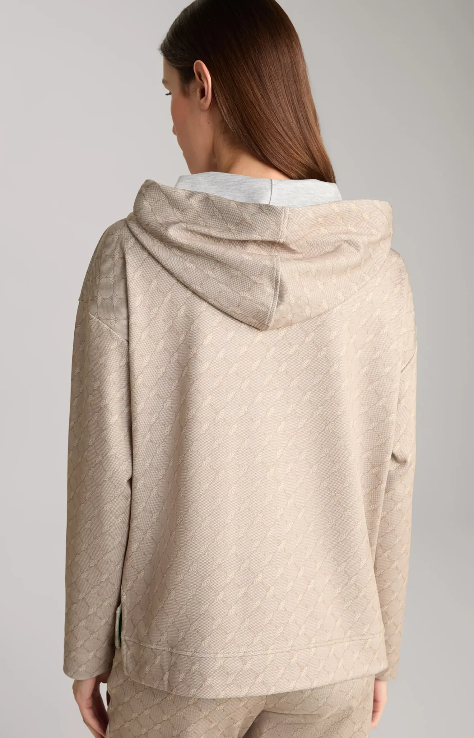 Hoodie in a Beige Pattern
