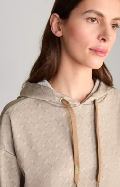 Hoodie in a Beige Pattern