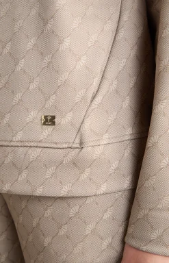 Hoodie in a Beige Pattern