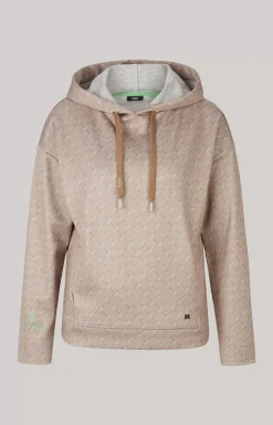 Hoodie in a Beige Pattern