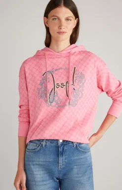 Hoodie in Pink, Patterned