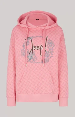 Hoodie in Pink, Patterned