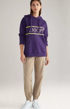 Hoodie in Purple, Patterned