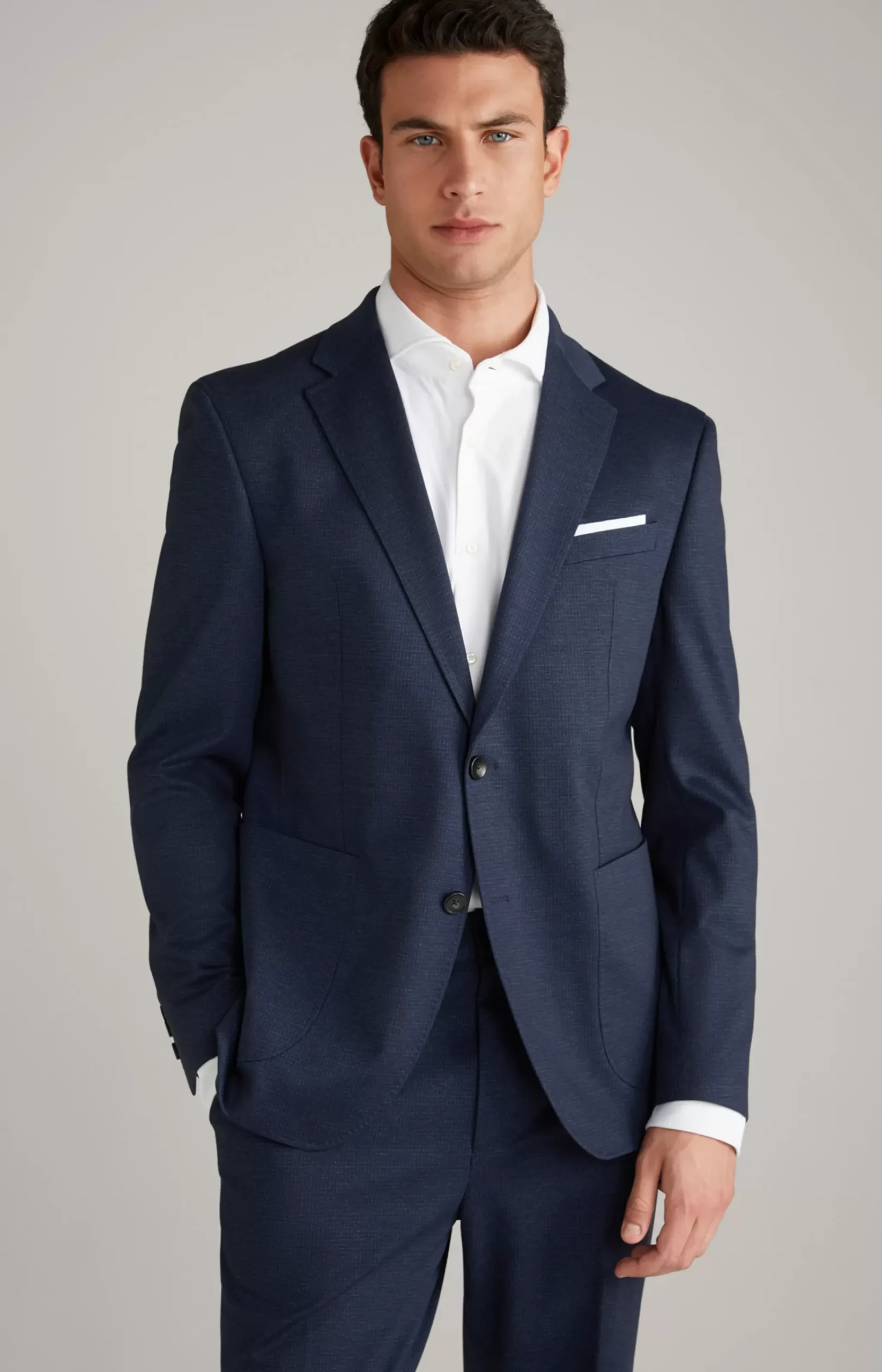 Hustle Jersey Jacket in a Navy Pattern
