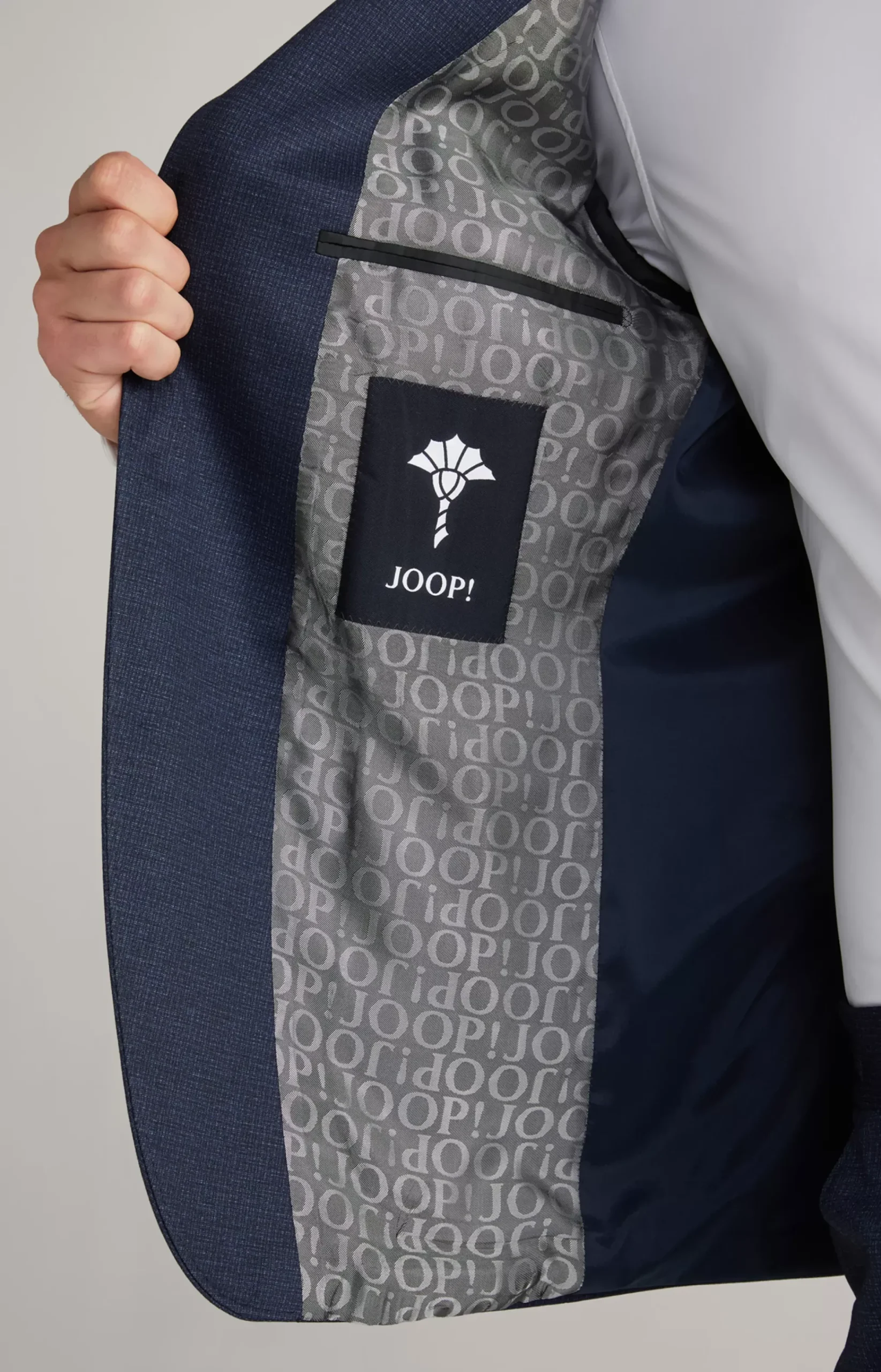 Hustle Jersey Jacket in a Navy Pattern
