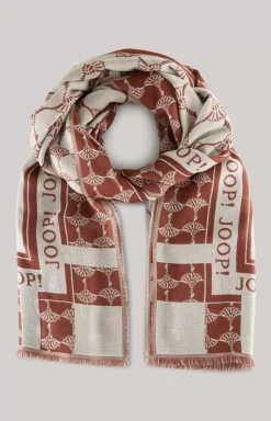 Jacquard Scarf in Brown/Ecru