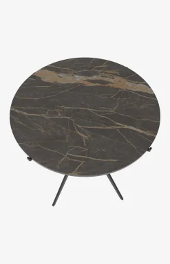 JOOP! CURVES side table with marble ceramic top, 45 x 47 cm in black