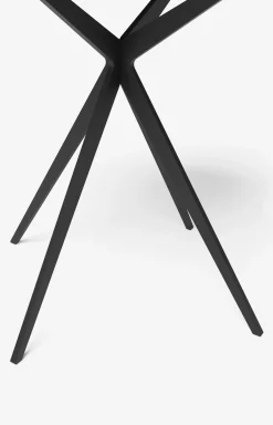 JOOP! CURVES side table with marble ceramic top, 45 x 47 cm in black